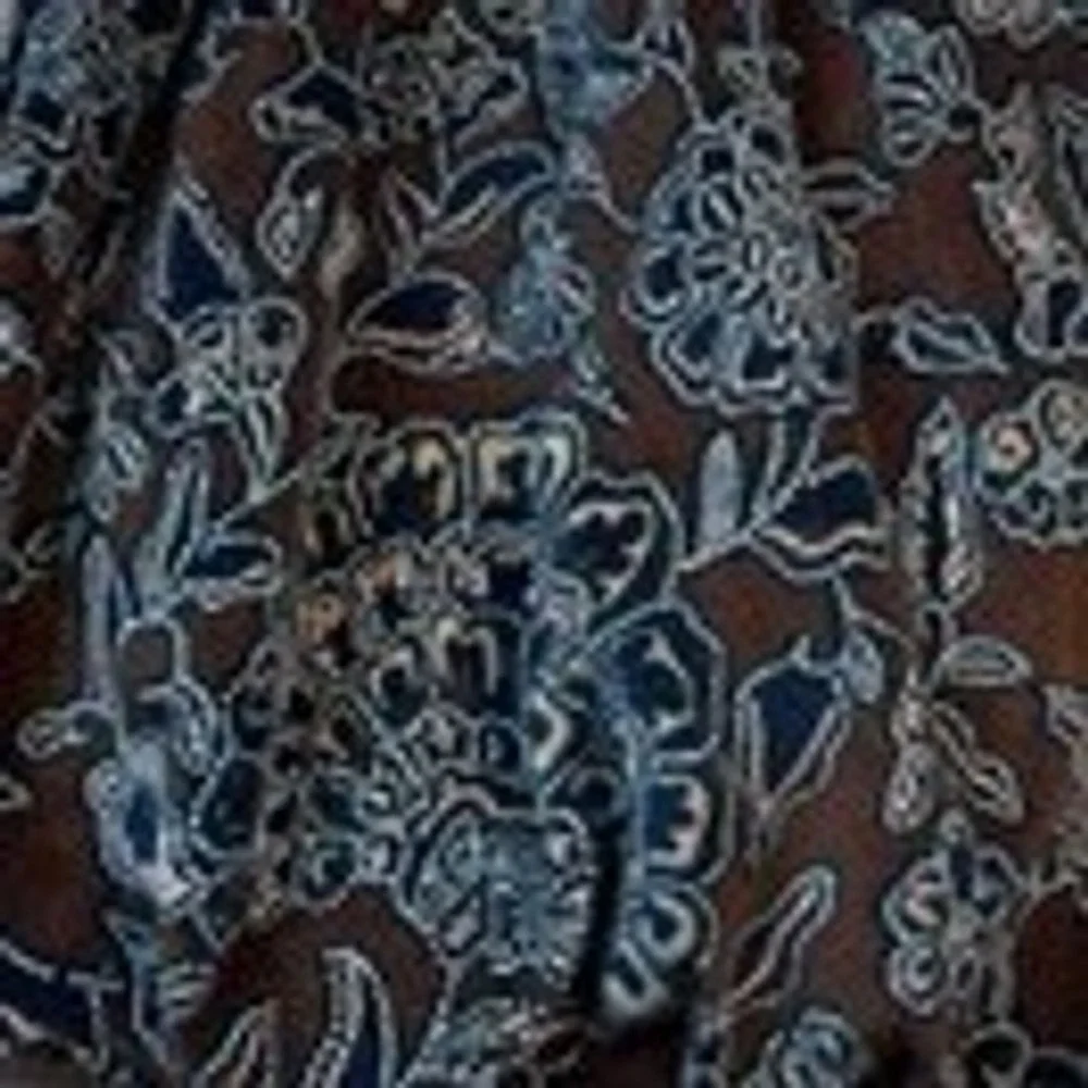 Carpetbags‎ of America Vintage Floral Batik Velvet Frame Bag Tortoiseshell Brown